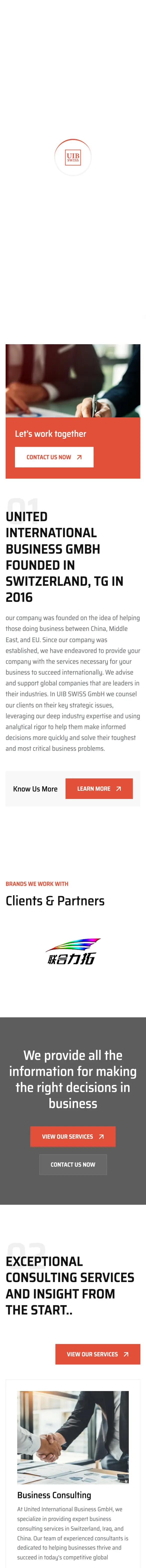 The UIB website on a phone